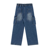 Retro Washed Cargo Jeans